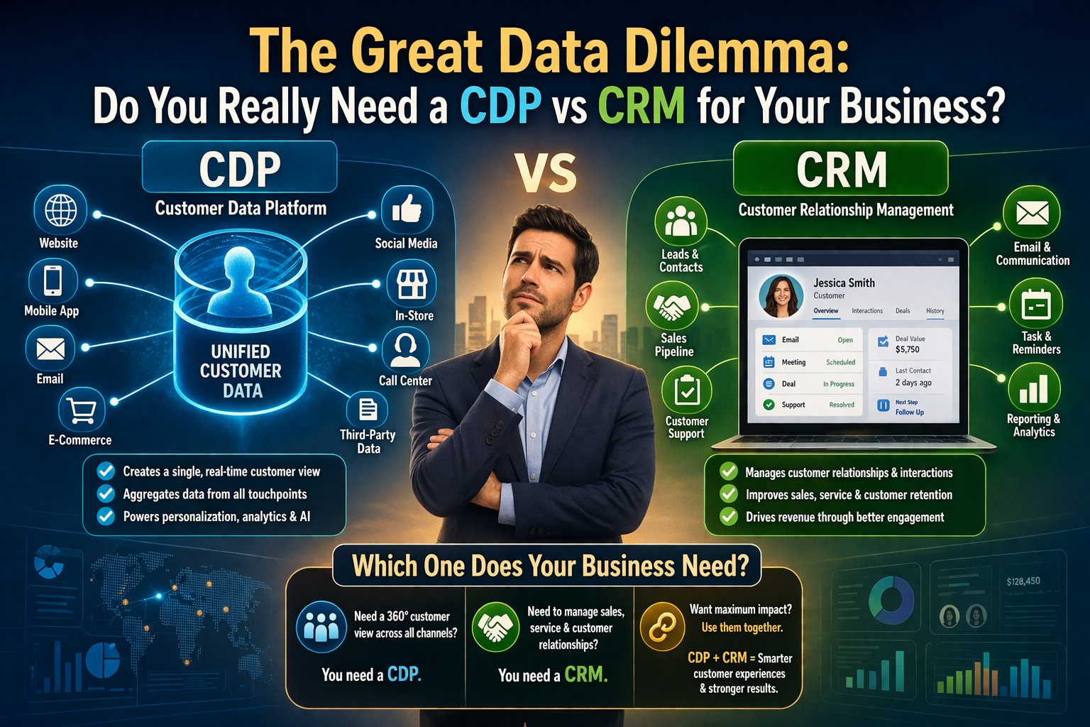 The Great Data Dilemma: Do You Really Need a CDP vs CRM for Your Business?