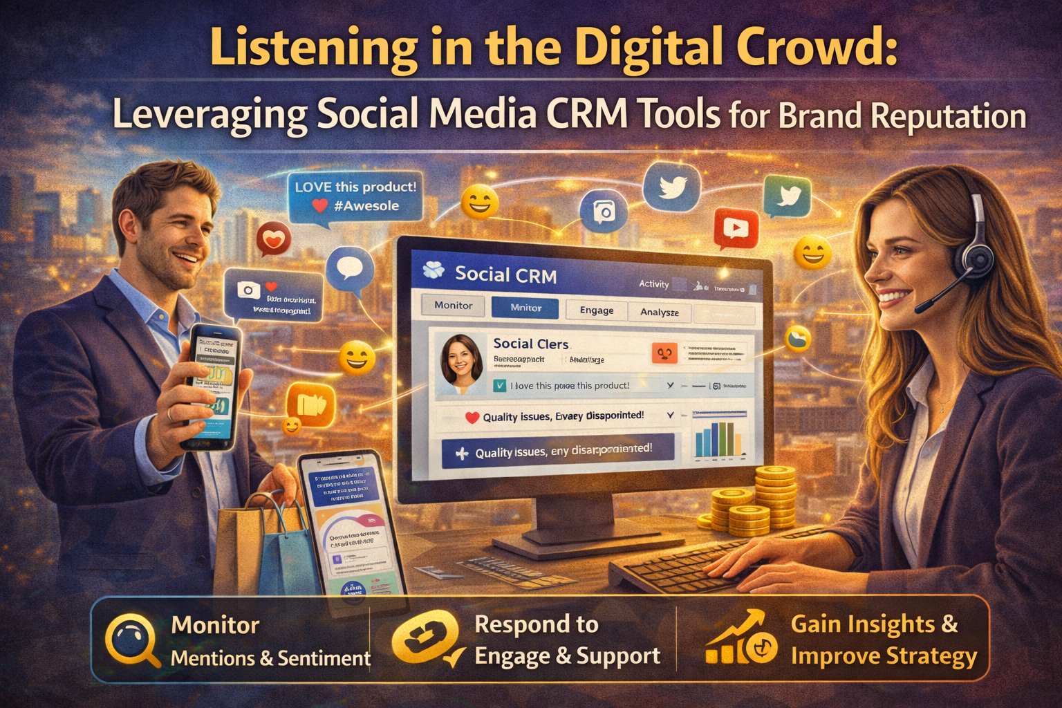 Listening in the Digital Crowd: Leveraging Social Media CRM Tools for Brand Reputation