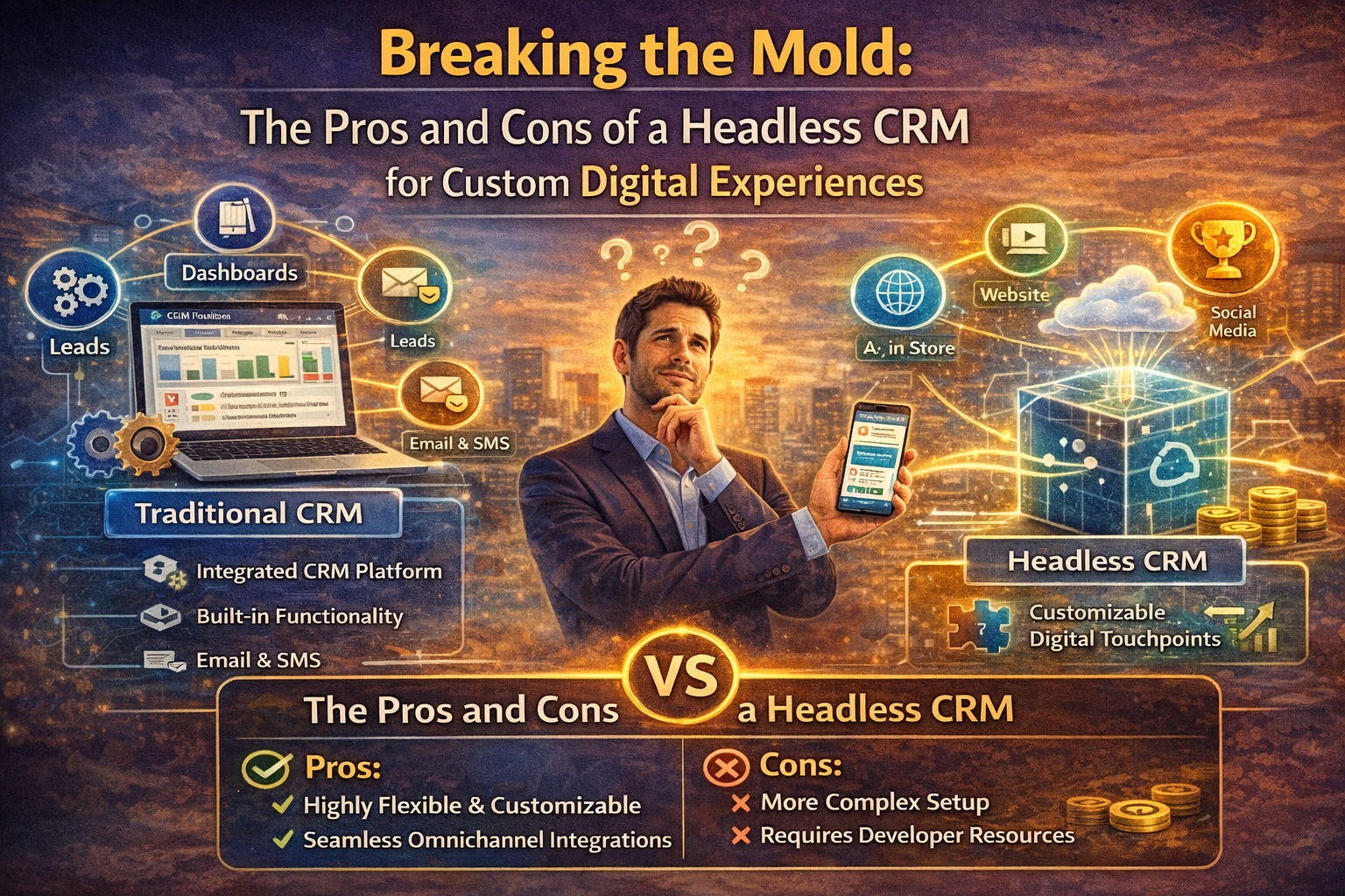 Breaking the Mold: The Pros and Cons of a Headless CRM for Custom Digital Experiences