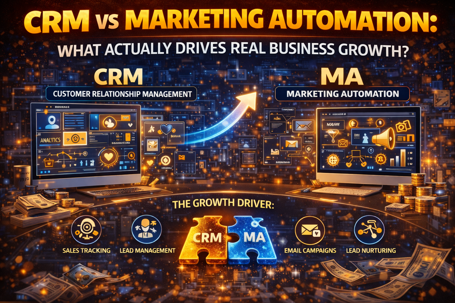 CRM vs Marketing Automation: What Actually Drives Real Business Growth?